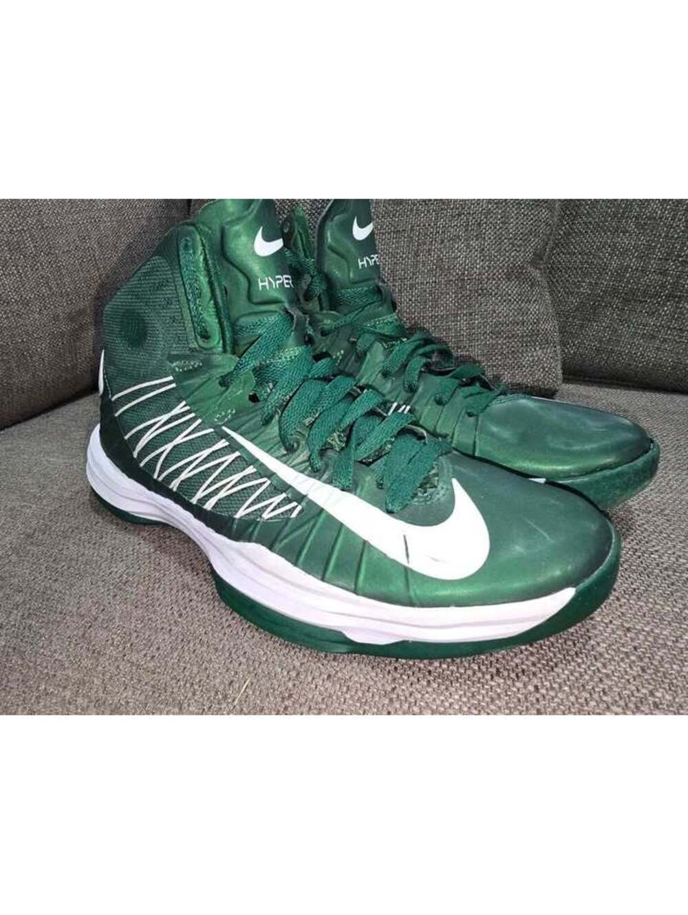 NIKE Hyperdunk Mens TB Green White High Top Shoes Size 8